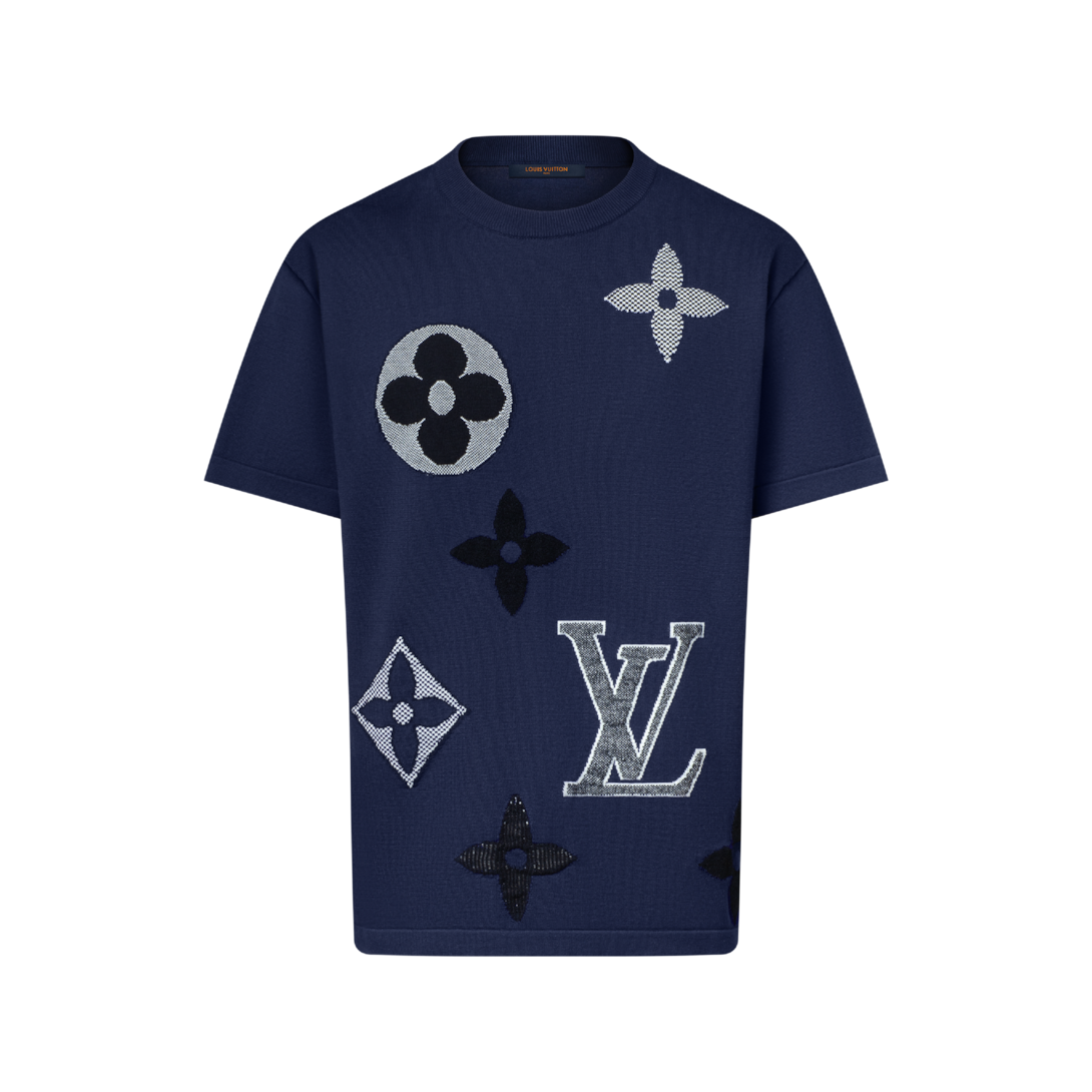Camiseta de Tricô Monogram de Manga Curta - Para Ele | LOUIS VUITTON ®